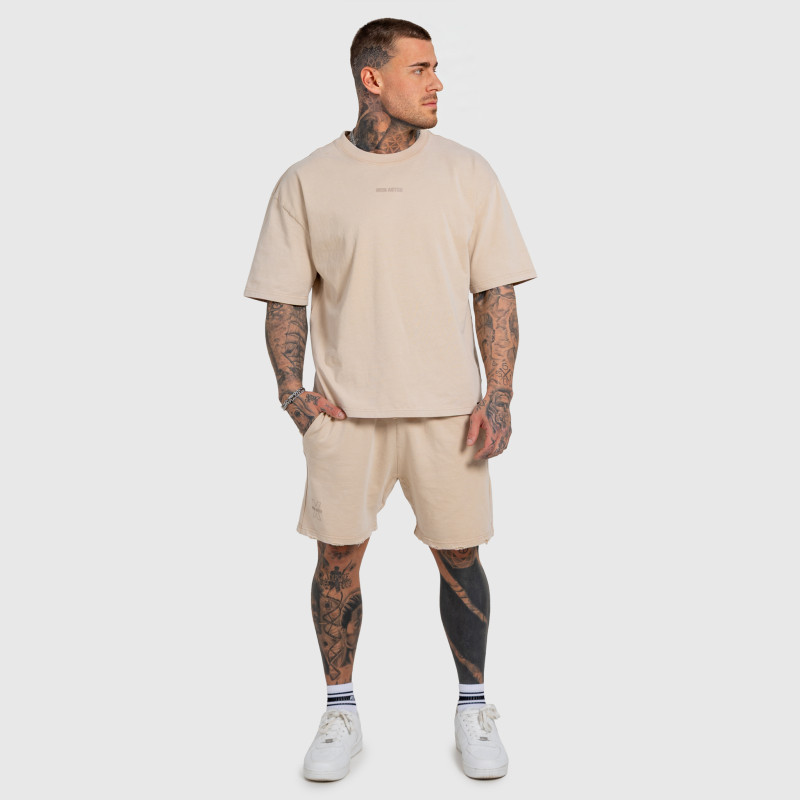 Pánská souprava Iron Aesthetics X Washed, béžová