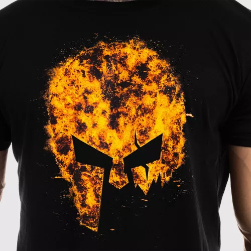 Ultrasoft tričko Iron Aesthetics Skull FIRE, černé