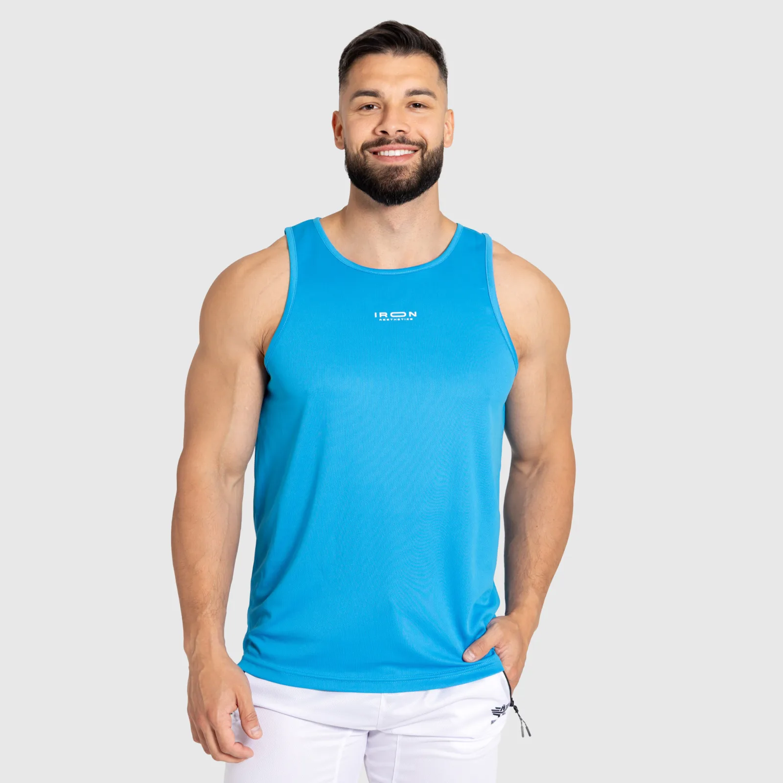 Pánské sportovní tílko Iron Aesthetics Athlete, modré-1