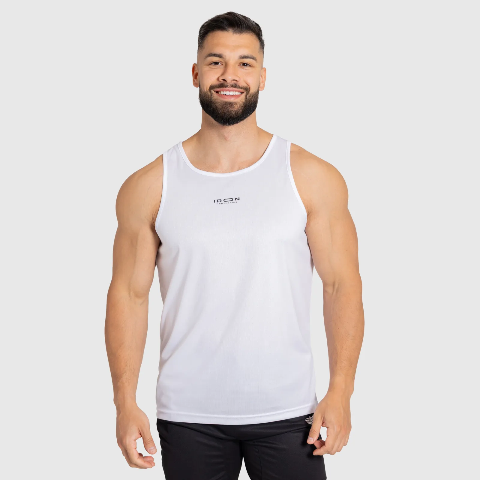 Pánské sportovní tílko Iron Aesthetics Athlete, bílé-1