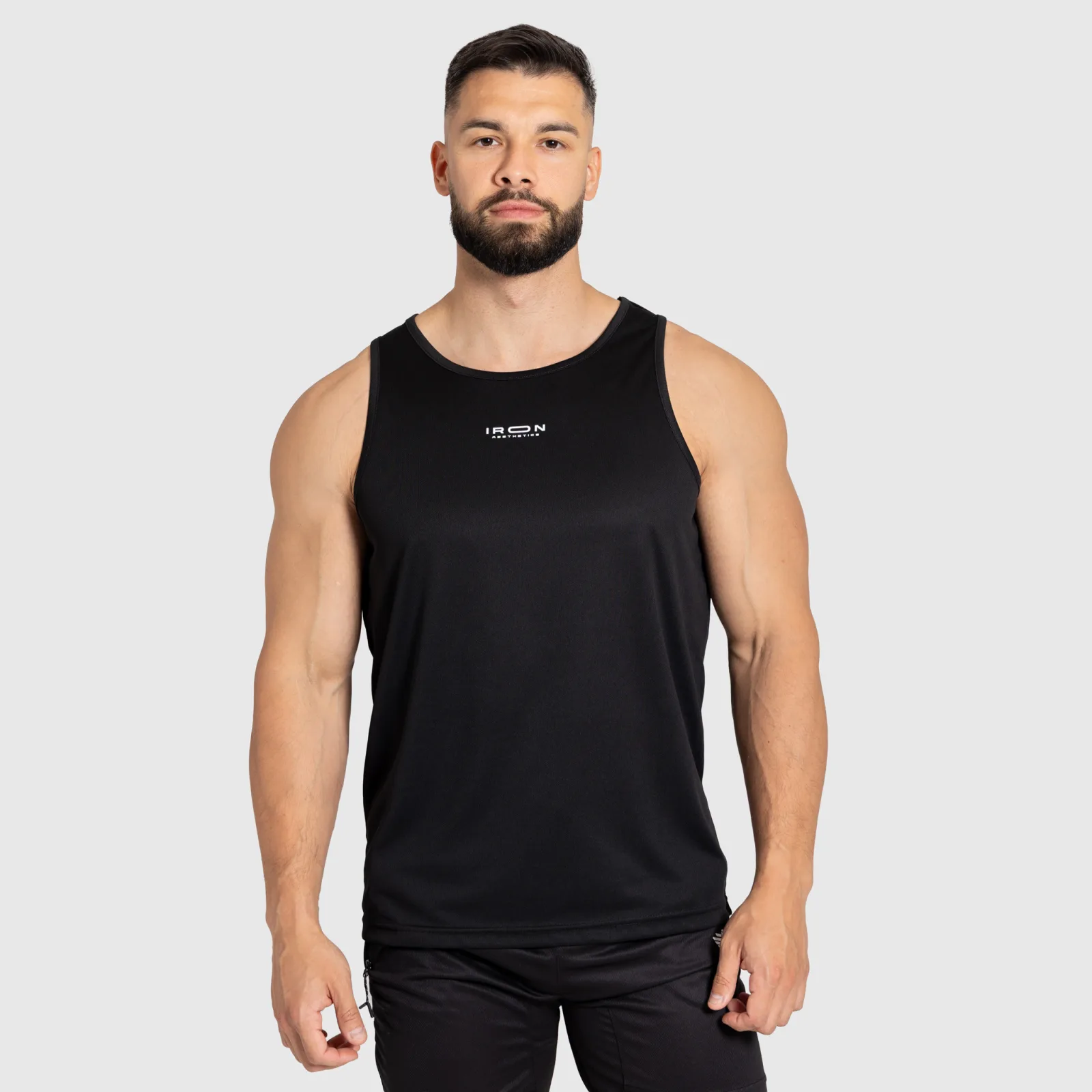 Pánské sportovní tílko Iron Aesthetics Athlete, černé-1