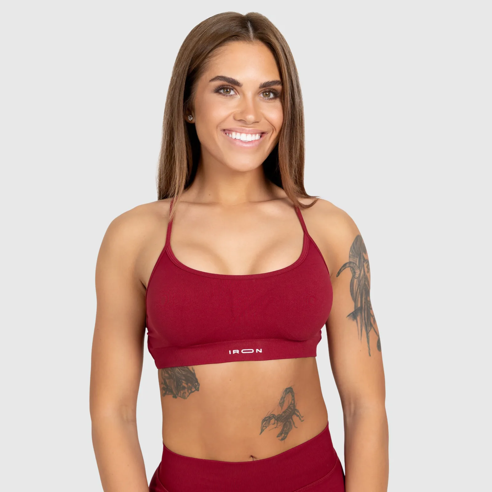 Sportovní podprsenka Iron Aesthetics Shape, bordová-1