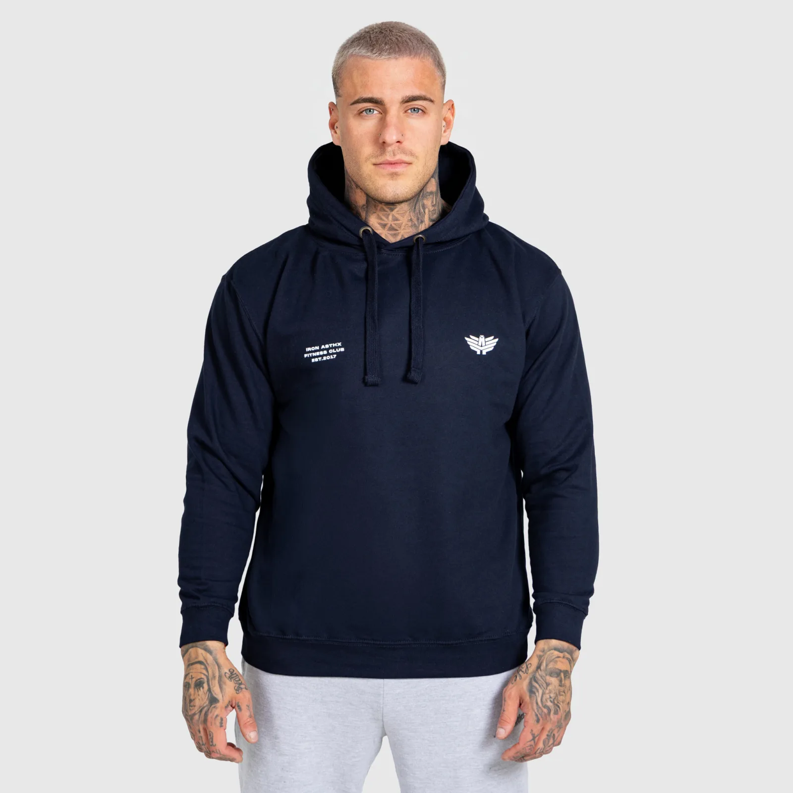 Pánská mikina s kapucí Iron Aesthetics Club Hoodie, navy-1