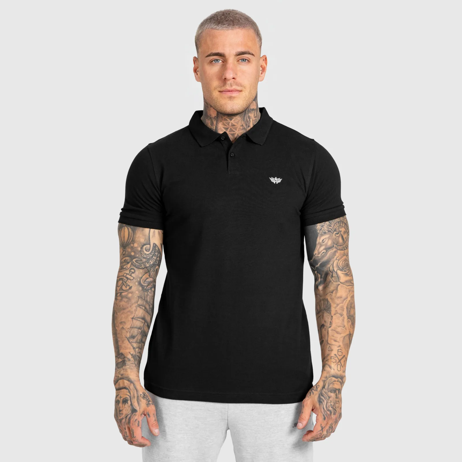 Pánské polo tričko Iron Aesthetics Smart, černé-1