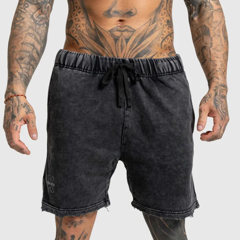 Pánské kraťasy Iron Aesthetics X Washed, černé-3