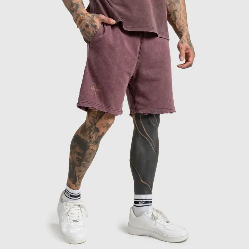 Pánské kraťasy Iron Aesthetics X Washed, burgundy