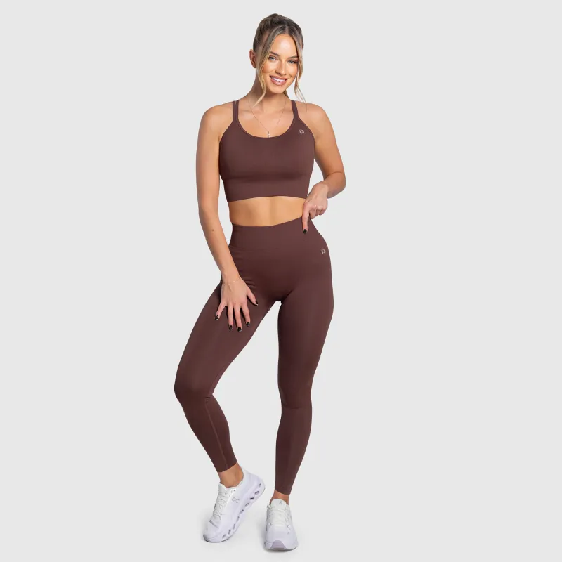 Dámské legíny Iron Aesthetics Ultimate, hnědé-10