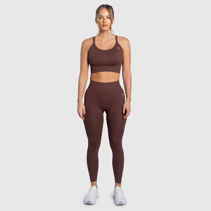 Dámské legíny Iron Aesthetics Ultimate, hnědé-11
