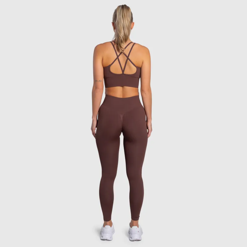 Dámské legíny Iron Aesthetics Ultimate, hnědé-3
