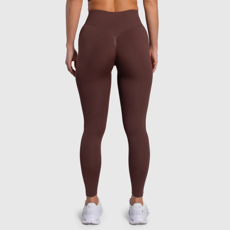 Dámské legíny Iron Aesthetics Ultimate, hnědé-4