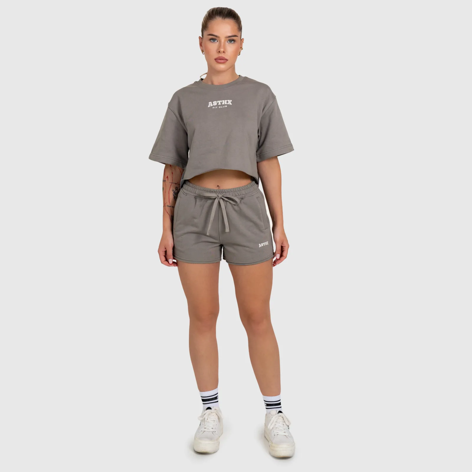 Dámská souprava Iron Aesthetics Heavy-Terry, šedá-1