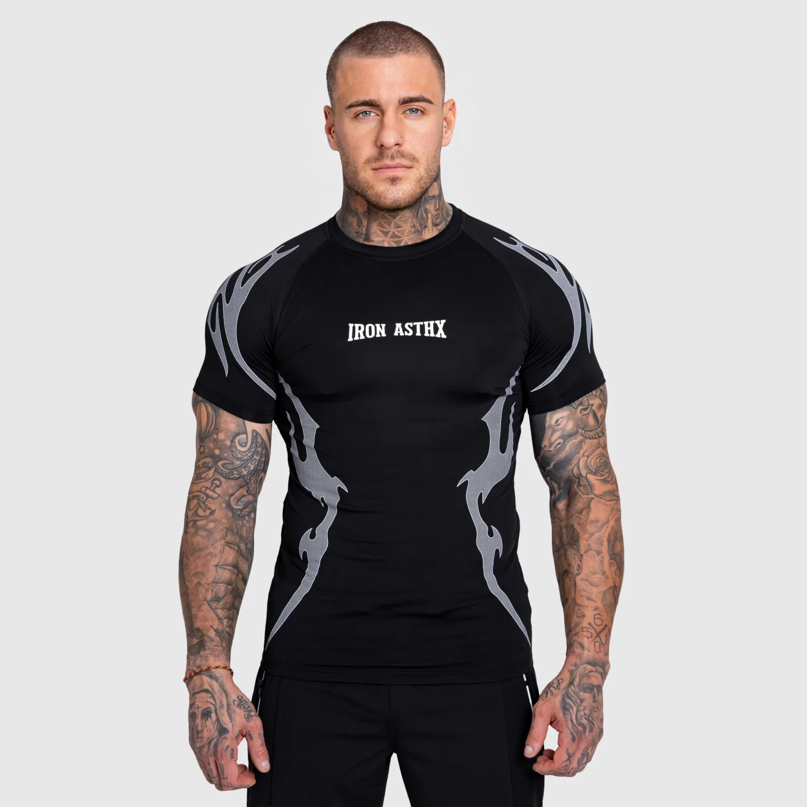 Pánské sportovní tričko Iron Aesthetics Titan, černé-1