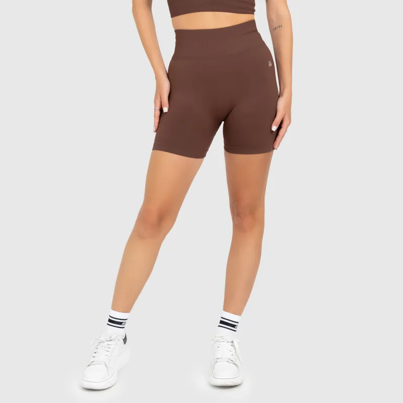 Dámské sportovní šortky Iron Aesthetics Ultimate, hnědé-7