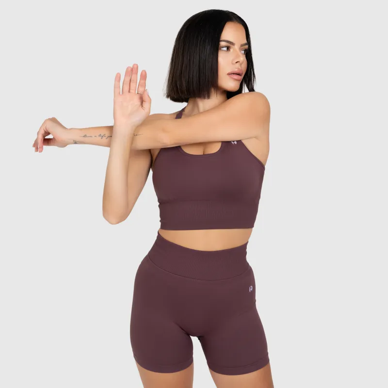 Dámská sportovní souprava Iron Aesthetics Ultimate short, plum-3