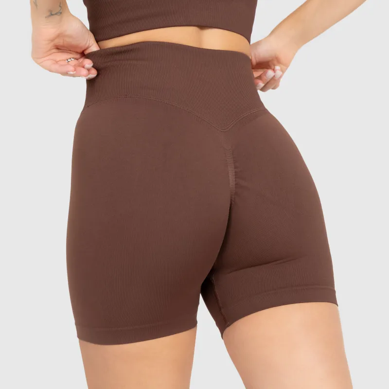Dámská sportovní souprava Iron Aesthetics Ultimate short, hnědá-12