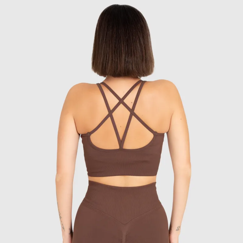 Dámská sportovní souprava Iron Aesthetics Ultimate short, hnědá-7