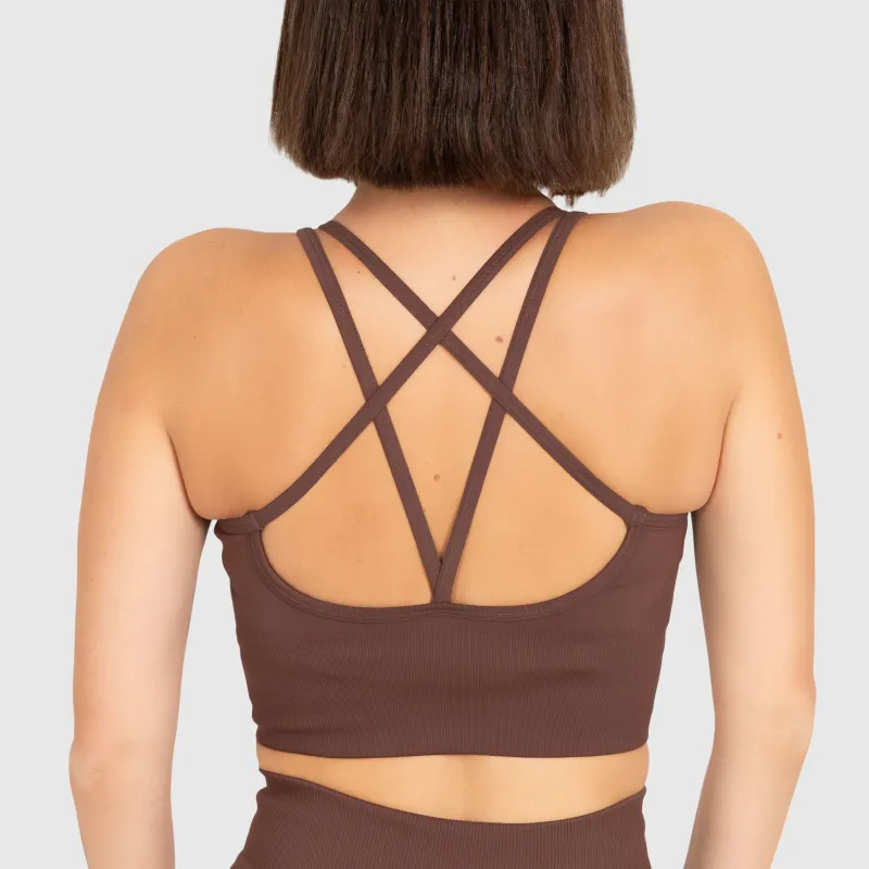 Dámská sportovní souprava Iron Aesthetics Ultimate short, hnědá-6