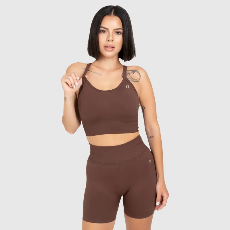 Dámská sportovní souprava Iron Aesthetics Ultimate short, hnědá-3