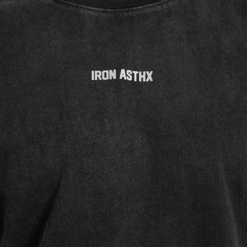 Pánské tričko Iron Aesthetics X Washed, černé-5