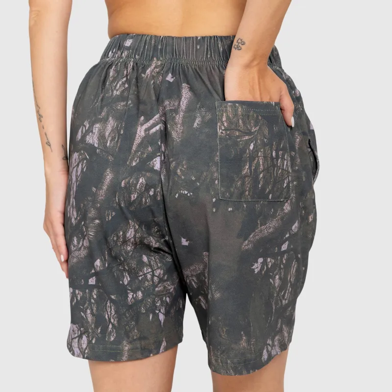 Dámské šortky Iron Aesthetics Camo tree, dark-13