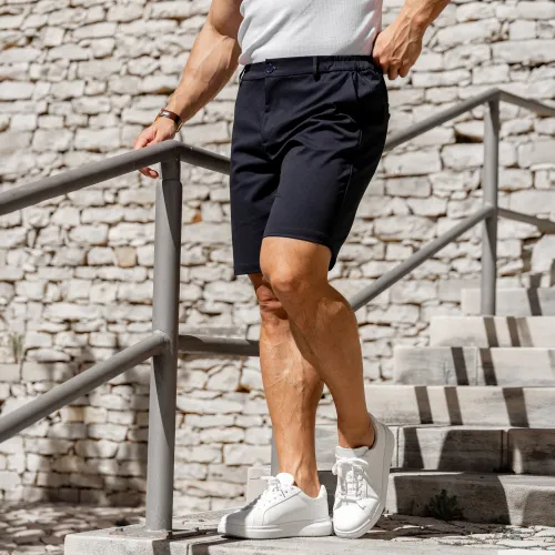 Pánské kraťasy Iron Aesthetics Chino Flex, navy