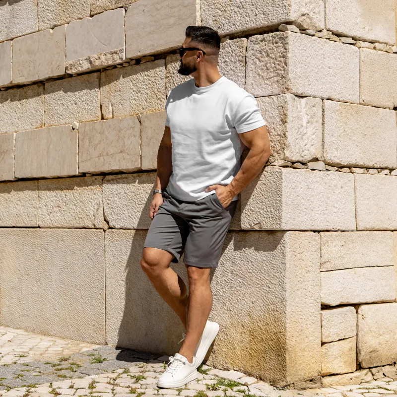 Pánské kraťasy Iron Aesthetics Chino Flex, šedé-8