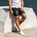 Pánske rifľové kraťasy Iron Aesthetics Denim Stretch, čierne
