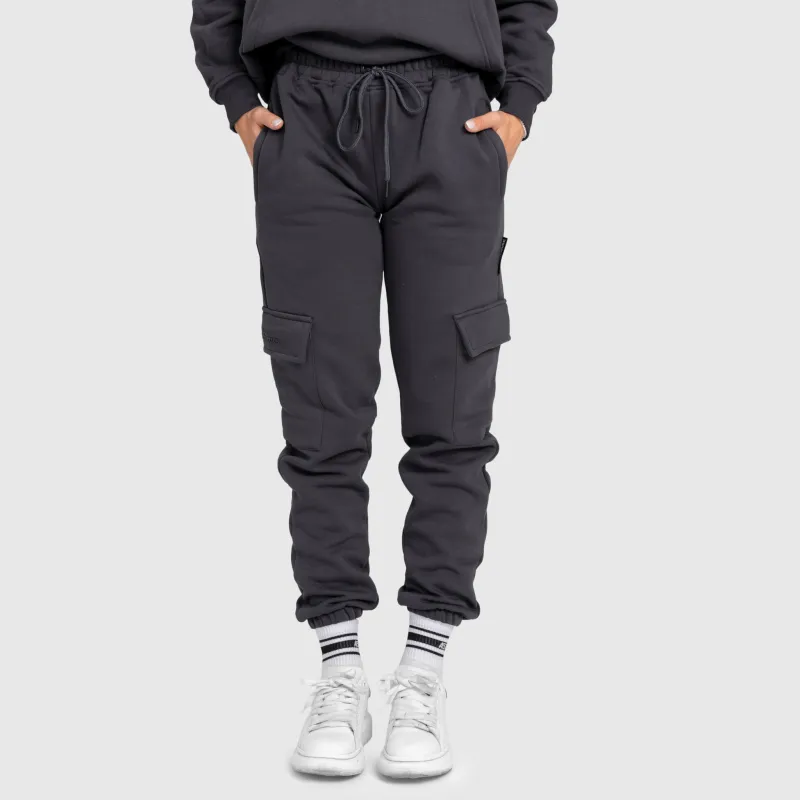 Dámské tepláky Iron Aesthetics Cargo, šedé-2