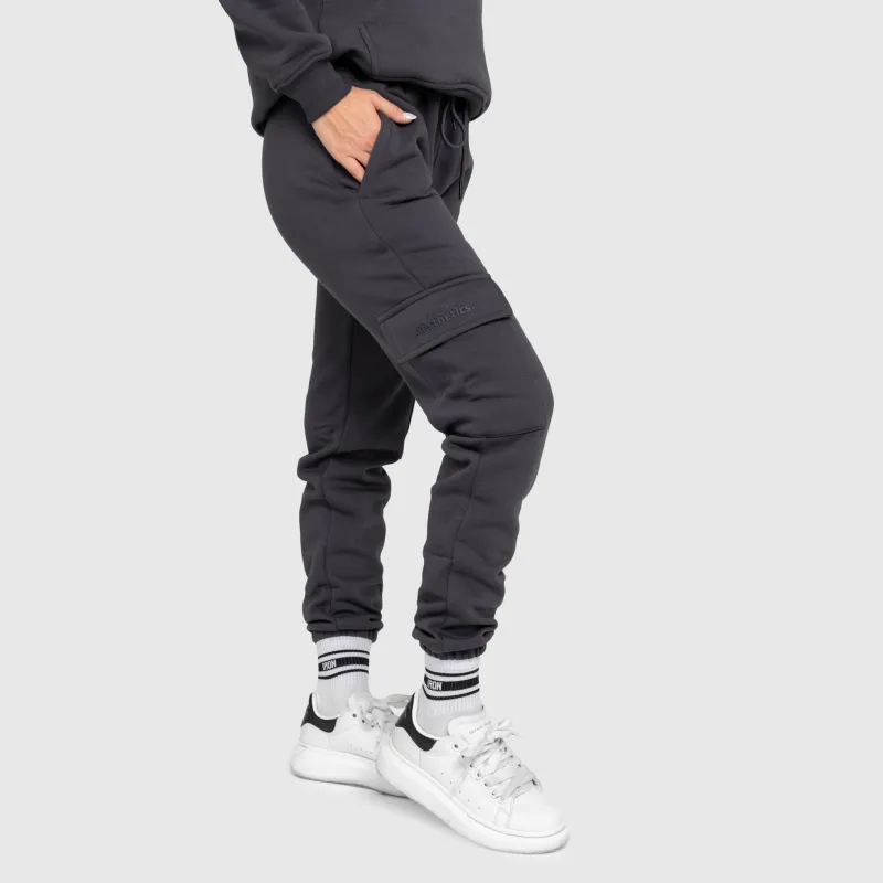 Dámské tepláky Iron Aesthetics Cargo, šedé-4
