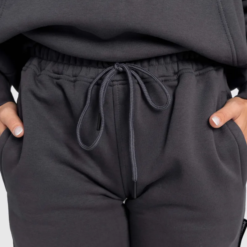 Dámské tepláky Iron Aesthetics Cargo, šedé-7