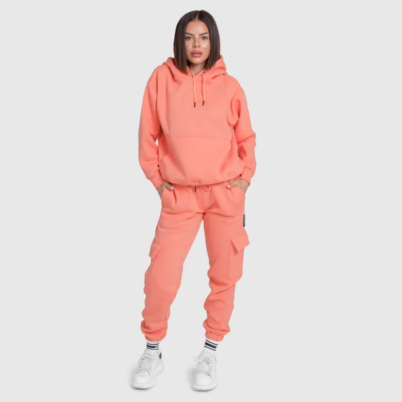 Dámské tepláky Iron Aesthetics Cargo, lososové-7