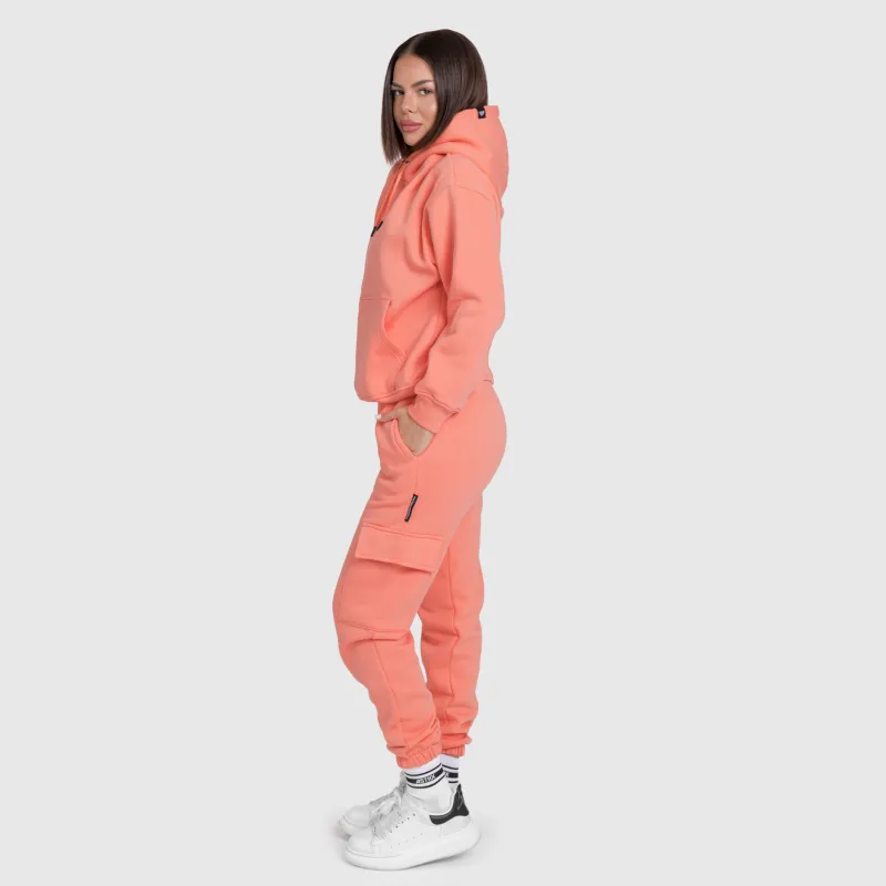 Dámská oversize souprava Iron Aesthetics Cargo, lososová-8