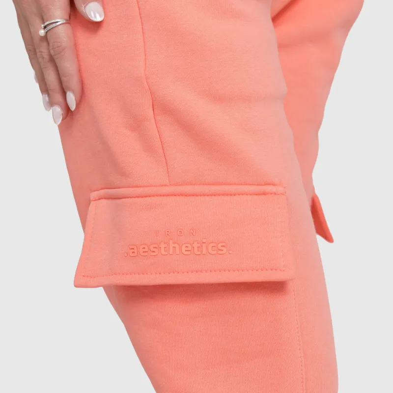Dámská oversize souprava Iron Aesthetics Cargo, lososová-19