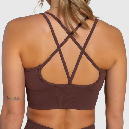 Dámská sportovní podprsenka Iron Aesthetics Ultimate, hnědá