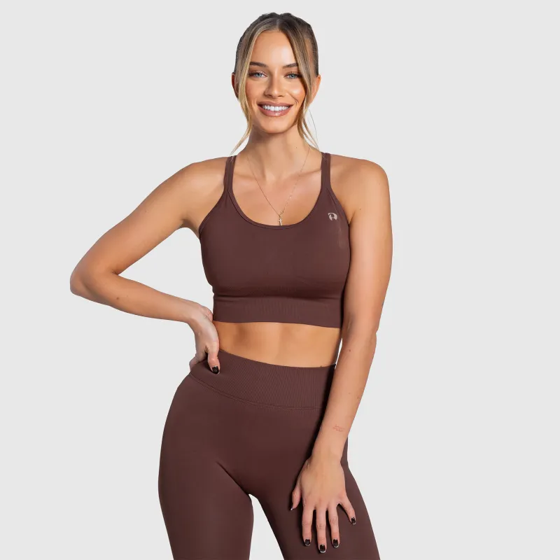Dámská sportovní podprsenka Iron Aesthetics Ultimate, hnědá-3