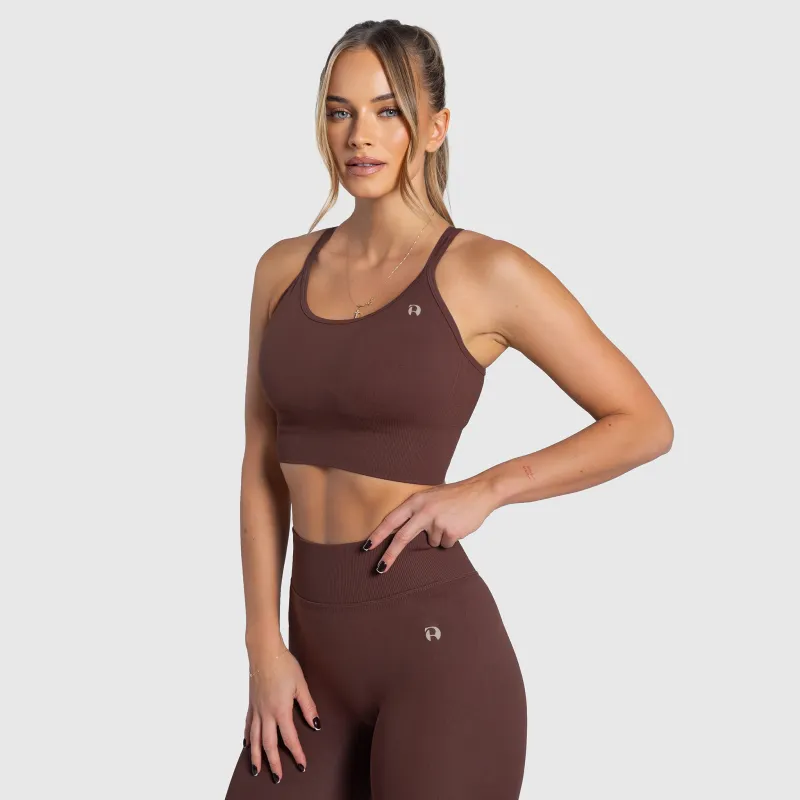 Dámská sportovní podprsenka Iron Aesthetics Ultimate, hnědá-4