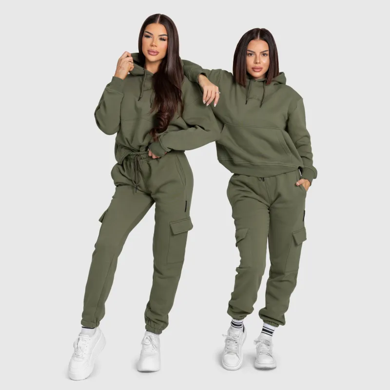 Dámská mikina Iron Aesthetics Cargo, zelená-11