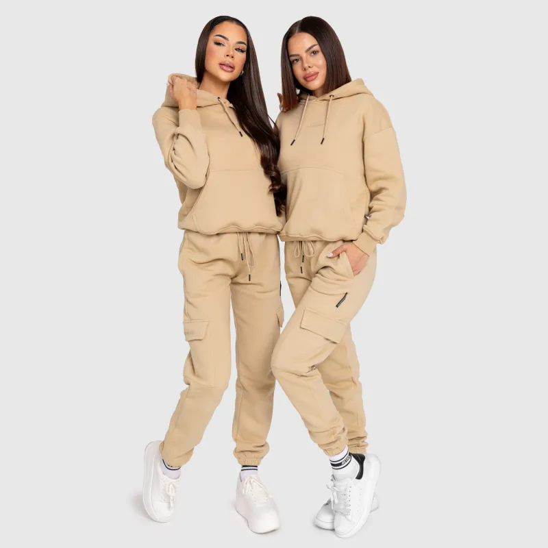 Dámská mikina Iron Aesthetics Cargo, béžová-10
