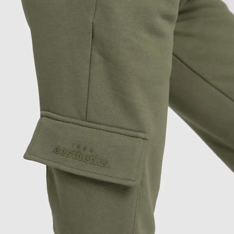 Dámské tepláky Iron Aesthetics Cargo, zelené-7