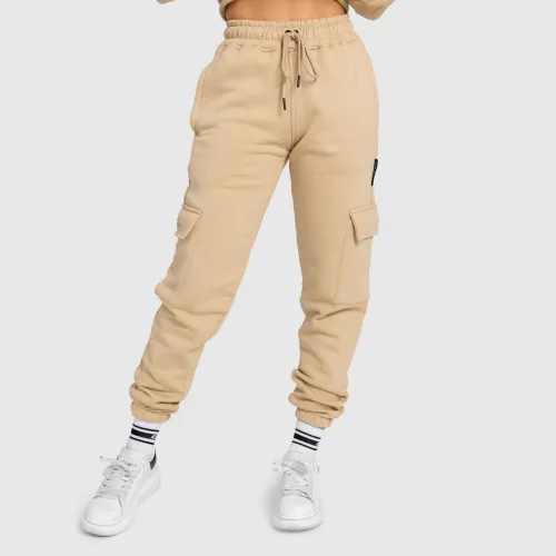 Dámské tepláky Iron Aesthetics Cargo, béžové