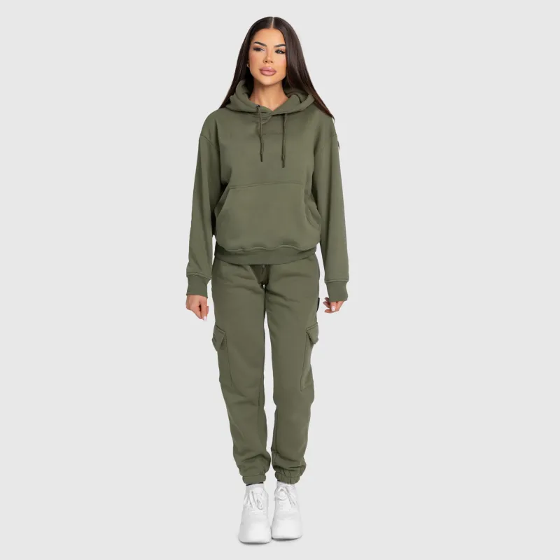 Dámská oversized souprava Iron Aesthetics Cargo, zelená-2