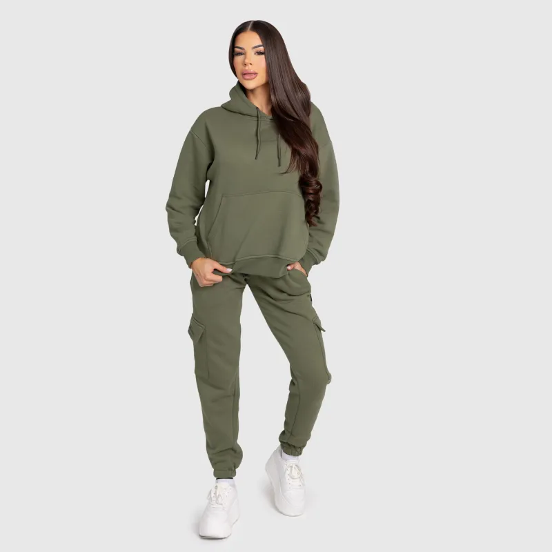 Dámská oversized souprava Iron Aesthetics Cargo, zelená-5