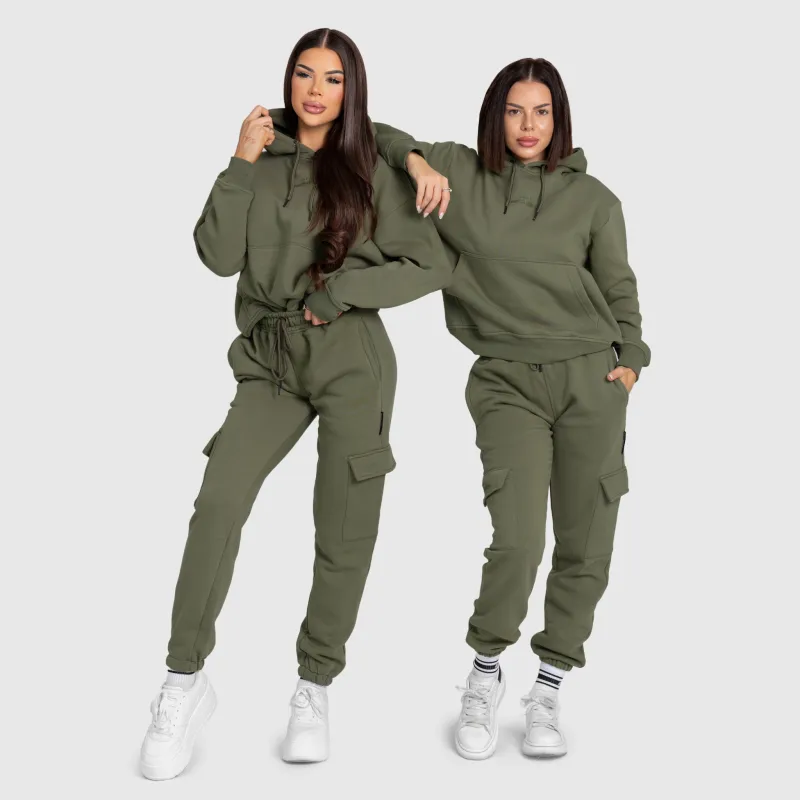 Dámská oversized souprava Iron Aesthetics Cargo, zelená-8