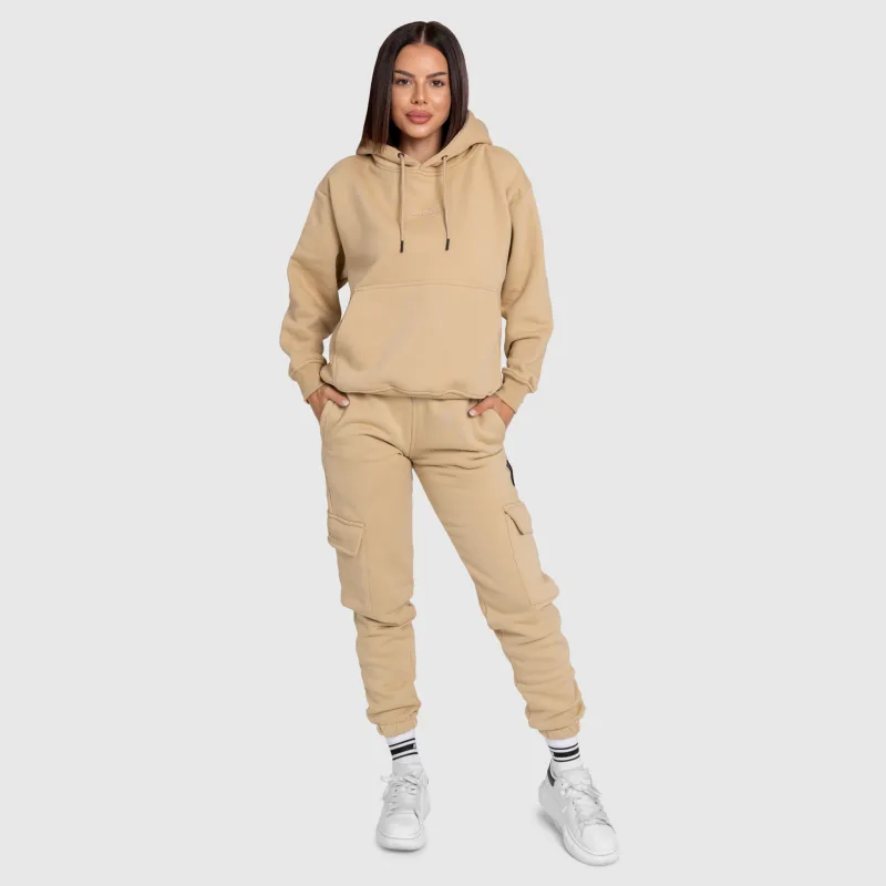 Dámská oversized souprava Iron Aesthetics Cargo, béžová-1