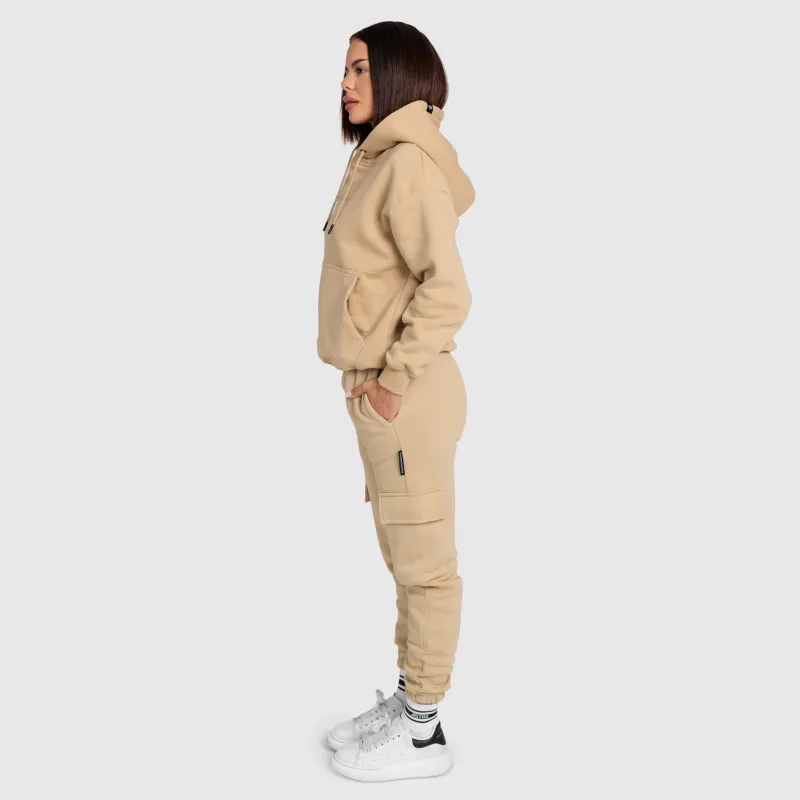 Dámská oversized souprava Iron Aesthetics Cargo, béžová-3