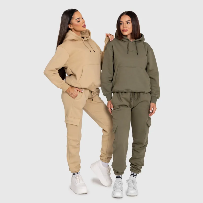 Dámská oversized souprava Iron Aesthetics Cargo, béžová-5