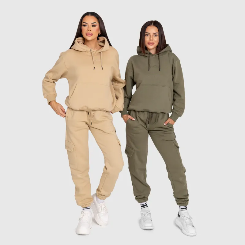 Dámská oversized souprava Iron Aesthetics Cargo, béžová-8