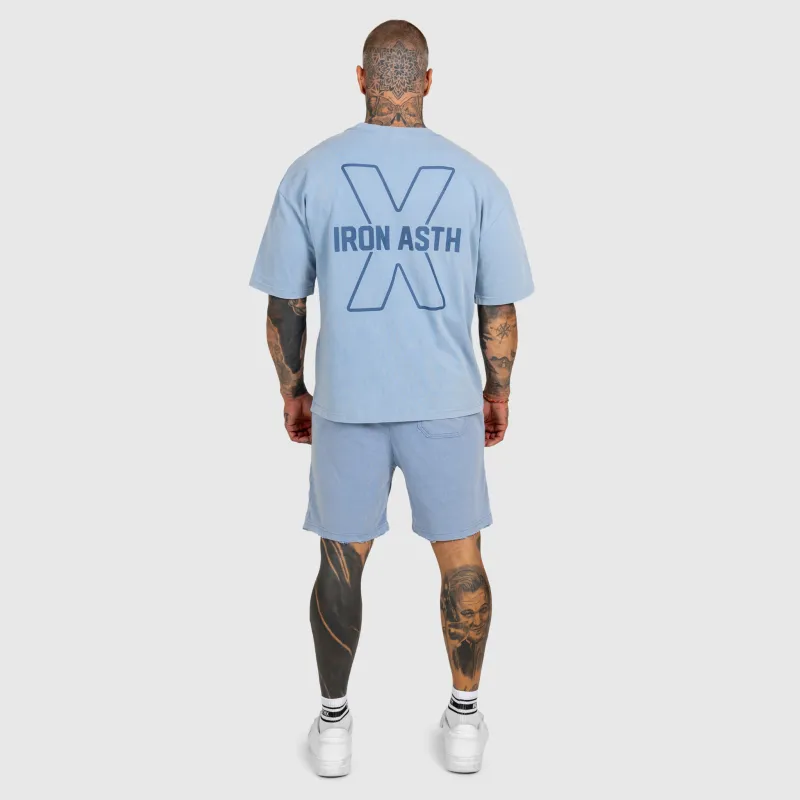 Pánská souprava Iron Aesthetics X Washed, modrá-4