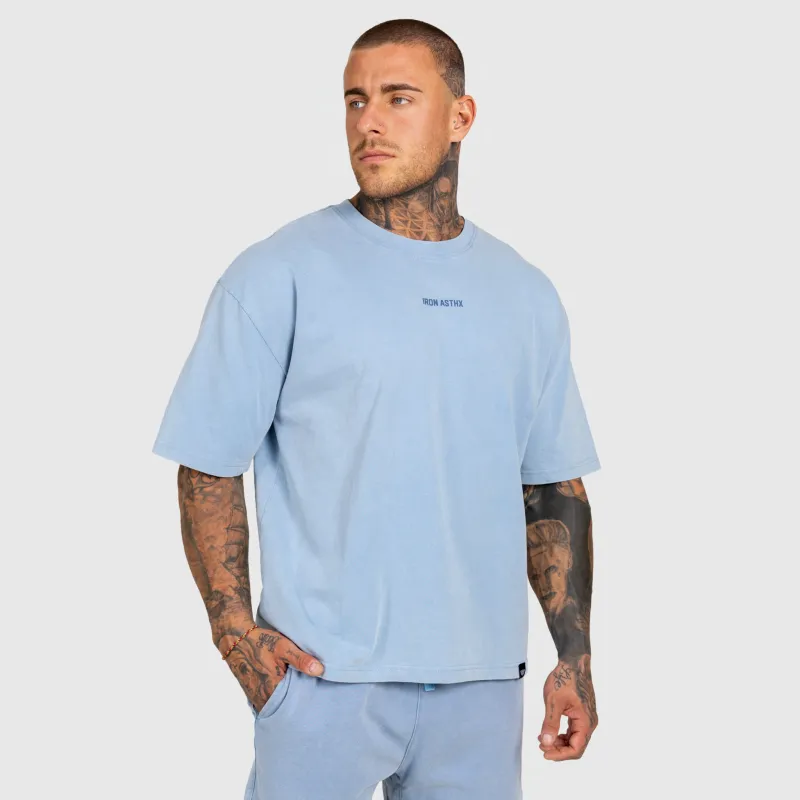 Pánská souprava Iron Aesthetics X Washed, modrá-8