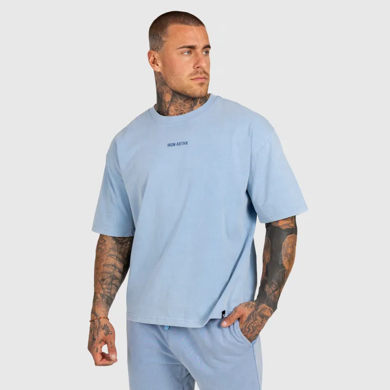 Pánská souprava Iron Aesthetics X Washed, modrá-9